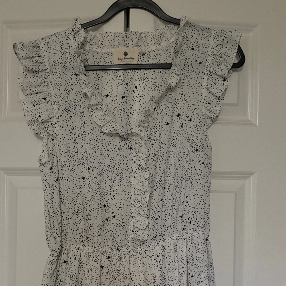White Ruffle Mini Dress - Picture 2 of 7